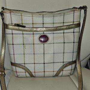 Coach Peyton Tattersall File Crossbody  Project Bag